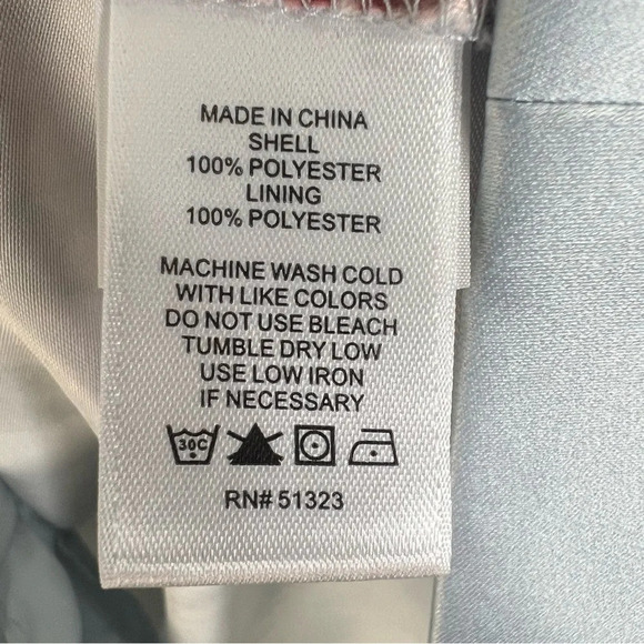 Cece Floral Rose Light Blue Silky Midi Dress Formal Homecoming Wedding sz 0 - Picture 6 of 8